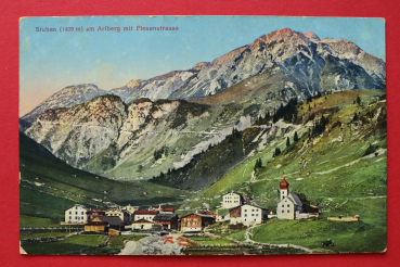 AK Stuben am Arlberg / 1905-1915 / Flexenstrasse / Gasthof Alte Post / Voralberg